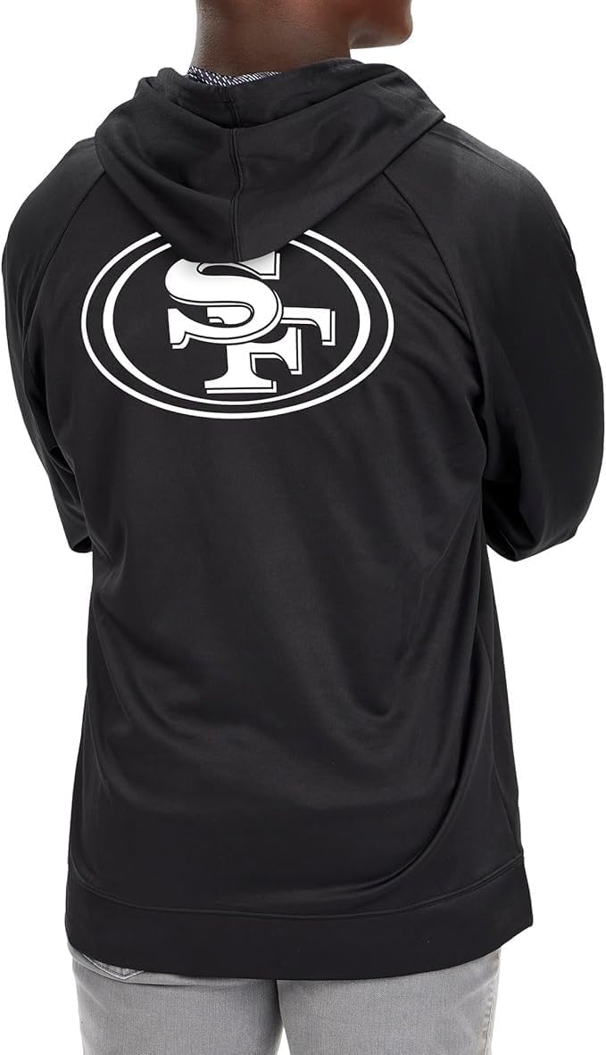 Zubaz NFL Men's Full Zip Raglan Hoodie with Viper Print Details (Small - 5X-Large) - Image 2