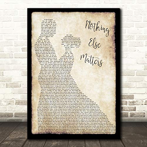 Nothing Else Matters Song Lyric Man Lady Dancing Quote Print
