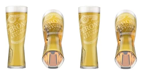 Peroni Italian Beer Glasses 0.4L - Set of 4