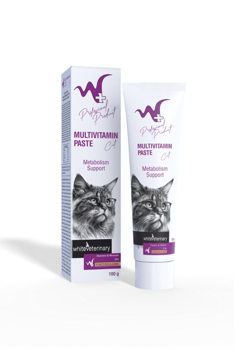 w+ whiteveterinay Multivitamin Cat Paste 100 Gr (Kediler için Multivitamin Macunu)