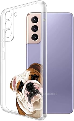 Miniatura 2 de FINCIBO Funda protectora de silicona TPU transparente transparente de gel suave compatible con Samsung Galaxy S22 de 6.1 pulgadas 2022 - Bulldog
