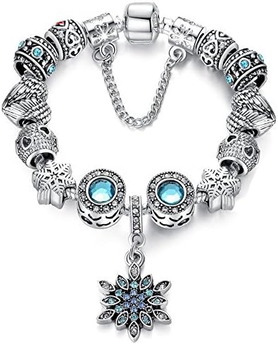 Charm Central Frozen Snowflake DIY Charm Bracelet Kit - Make Your Own Charm Bracelet for Girls