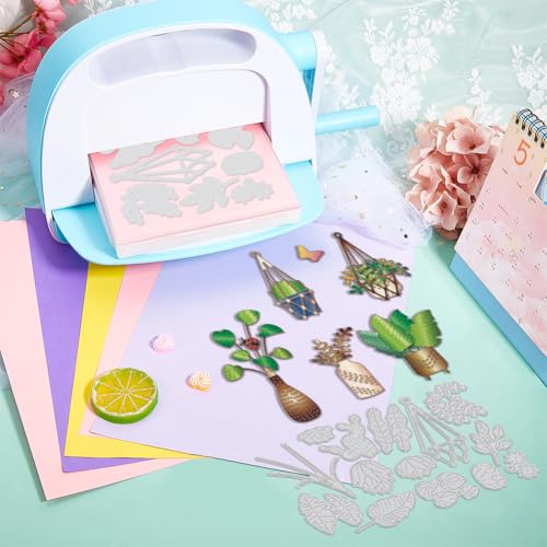 GLOBLELAND Mini Potted Plants Cutting Dies for Card Making Flower Cactus Succulent Metal Die Cuts Leaf Vase Cutting Dies Templates for Scrapbooking Journal Embossing Paper Craft Decor - Thumbnail 7