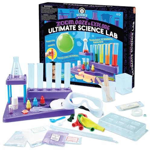 MindWare Science Academy: Zoom, Ooze & Explore Ultimate Lab 15+ Amazing Experiments for Teens & Kids Ages 8 & Up Over 40 Experiments with All Ingredients Included