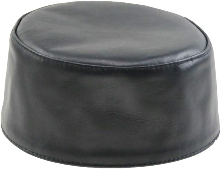 BaronHong Men's Muslim Prayer Hat Cap Genuine Sheep Leather