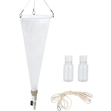 Plankton Collecting net; Mesh Diameter 7.87 inches; with 2 Bottles