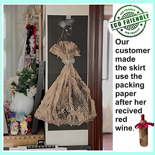 Alexhome Honeycomb Packing Paper,15" W X165' L,Eco Friendly Biodegradable Bubble Cushioning Wrap,Products & Gifts & Moving Honeycomb Wrapping Paper,Recyclable Cushioning Packing Material - 15"X165' #TOP6