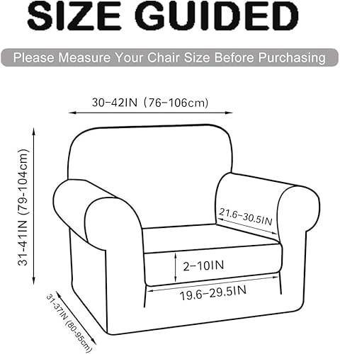 Miniatura 3 de Andreannie Fundas de terciopelo azul claro para silla, fundas para sillón, funda otomana para sillón, paquete de fundas otomanas (azul claro)