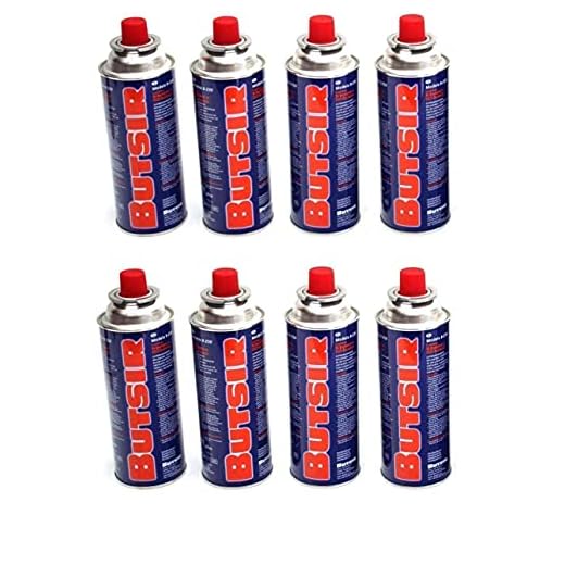 Pack de 8 cartuchos de gas Butano B-250, 227g, para Cocinas, Sopletes, etc