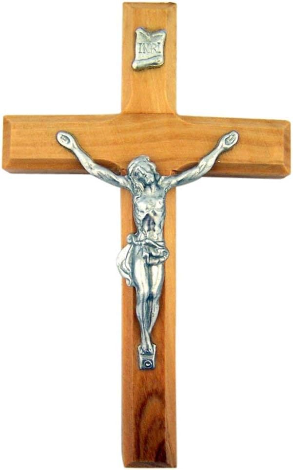LION OF JUDAH MARKET Olive Wood Jesus Christ Wall Cross Crucifix, 4.75 Inch