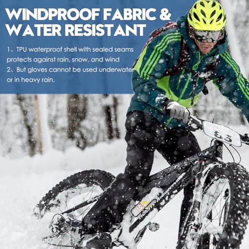 Image of Bruvoalon Winter Gloves for Women & Men, 3M Thermal Insulation, Lycra Fabric, Touchscreen, Anti-Slip