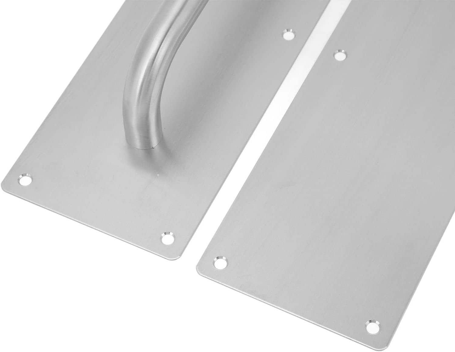 304 Stainless Steel White Oval Door Plate Handle, with Screws Ideal for Offices Hotels and Restaurants