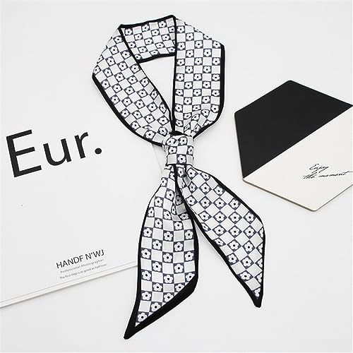 QTMY 5 Pack Purse Scarf for Bags Silk Head Scarf for Hair Handbag Women Scarfs Band Hair Neck Scarves Fashion Gifts,683