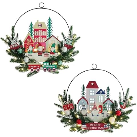 YZYVIOW 2 Pack Christmas Wreaths Cover