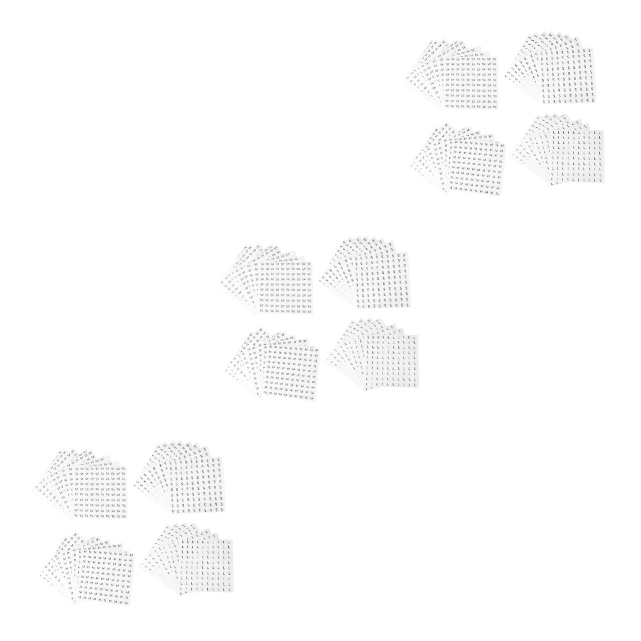 Operitacx 3 Set Etichette Taglie Abbigliamento Adesivi Rotondi Taglie Sl Facili da Applicare per Cappelli Scarpe 1000 Pz * 3