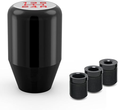 Viemx&Bm Pomo de cambio de 6 velocidades, extensión JDM Racing manual automático con adaptador atornillado para Mazda Miata Subaru Focus ST 350z