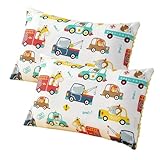 YOFDAL 2 Stück Kissenbezug, 100% Baumwolle,kinder kopfkissen 30 x 50 cm, weich, atmungsaktiv, für Jungen und Mädchen