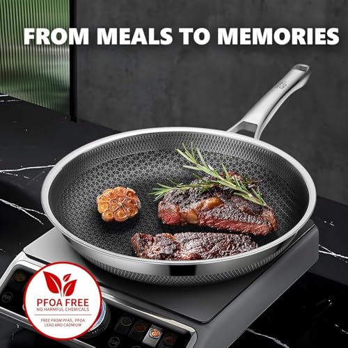 Image of OATOFP Non Stick Frying Pans Set, Hybrid Pans Set Nonstick (10 pcs),Pan for cooking, PFOA Free Kitchen set, Dishwasher and Oven-Safe Cookware Sets