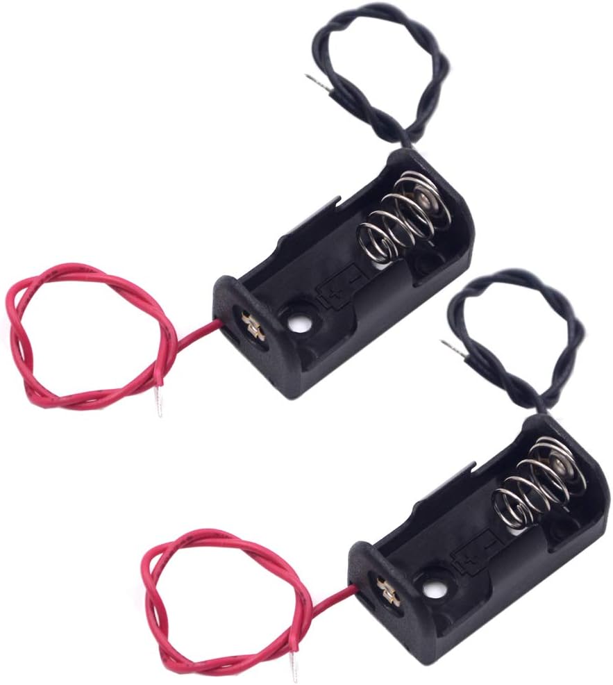 LampVPath (Pack of 2 14250 Battery Holder, 1/2AA Battery Holder, ER14250 Battery Holder, 1/2AA 3.6V Battery Holder with Leads Wires