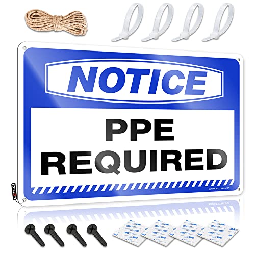 Letreros vintage de metal con acabado premium para aviso de PPE