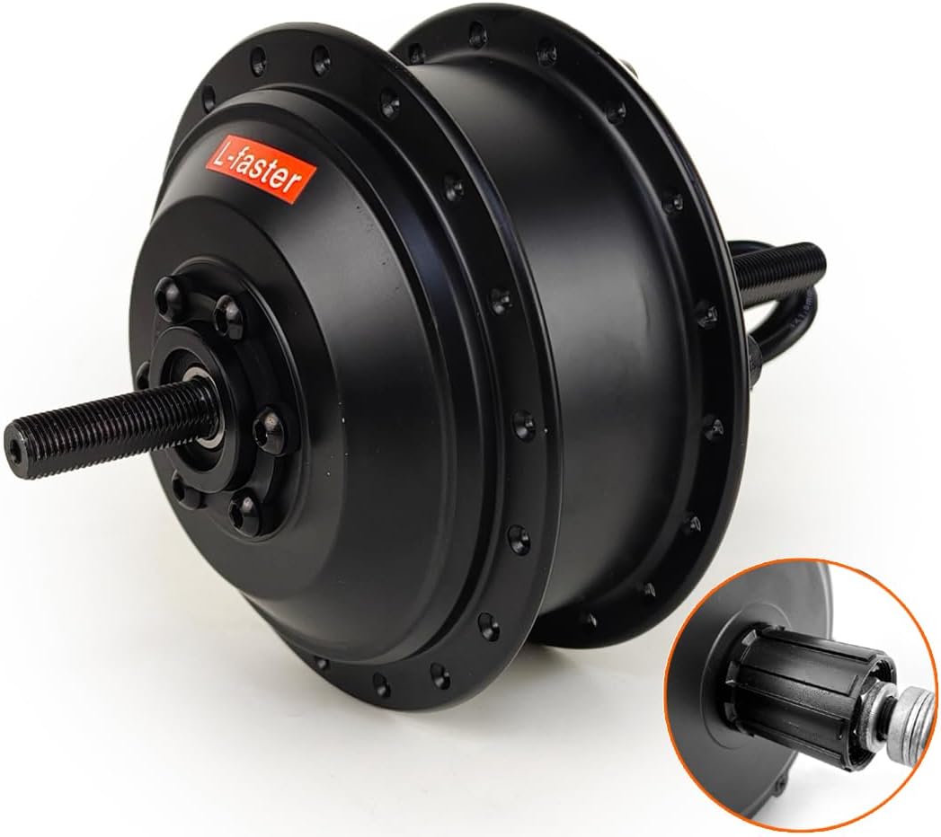L-faster 36V 48V 350W Bicycle Hub Motor kit for Cassette Freewheel 36 Spoke Holes Bike Hidden Wheel Engine Rear Drive