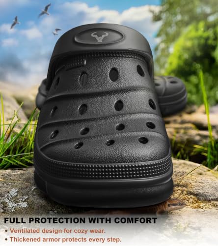 Image of KEMISANT Cushioned Clogs Mules for Men Garden Beach Water Fun-Lightweight