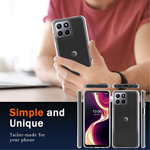 Zeking For Boost Celero 5G Plus Case, [Non-Yellowing] [10 Ft Military Drop Protection] Crystal Clear Shockproof Bumper With Airbag Case For Celero 5G+ Boost Mobile Smartphone (Clear) #TOP4