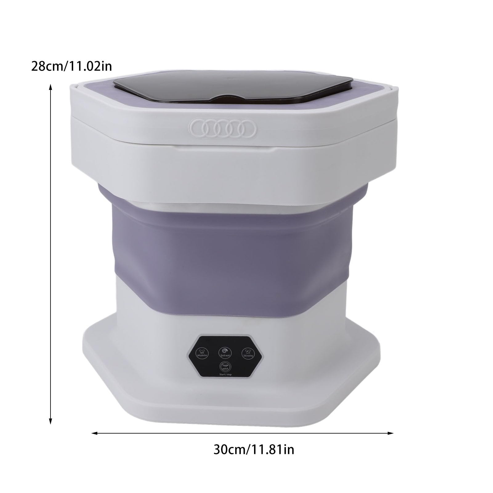 SIXRUN Przenośna Pralka, Mini Pralka Pralnia 8L Składany Projekt dla Ubrania Sockin (PURPLE)