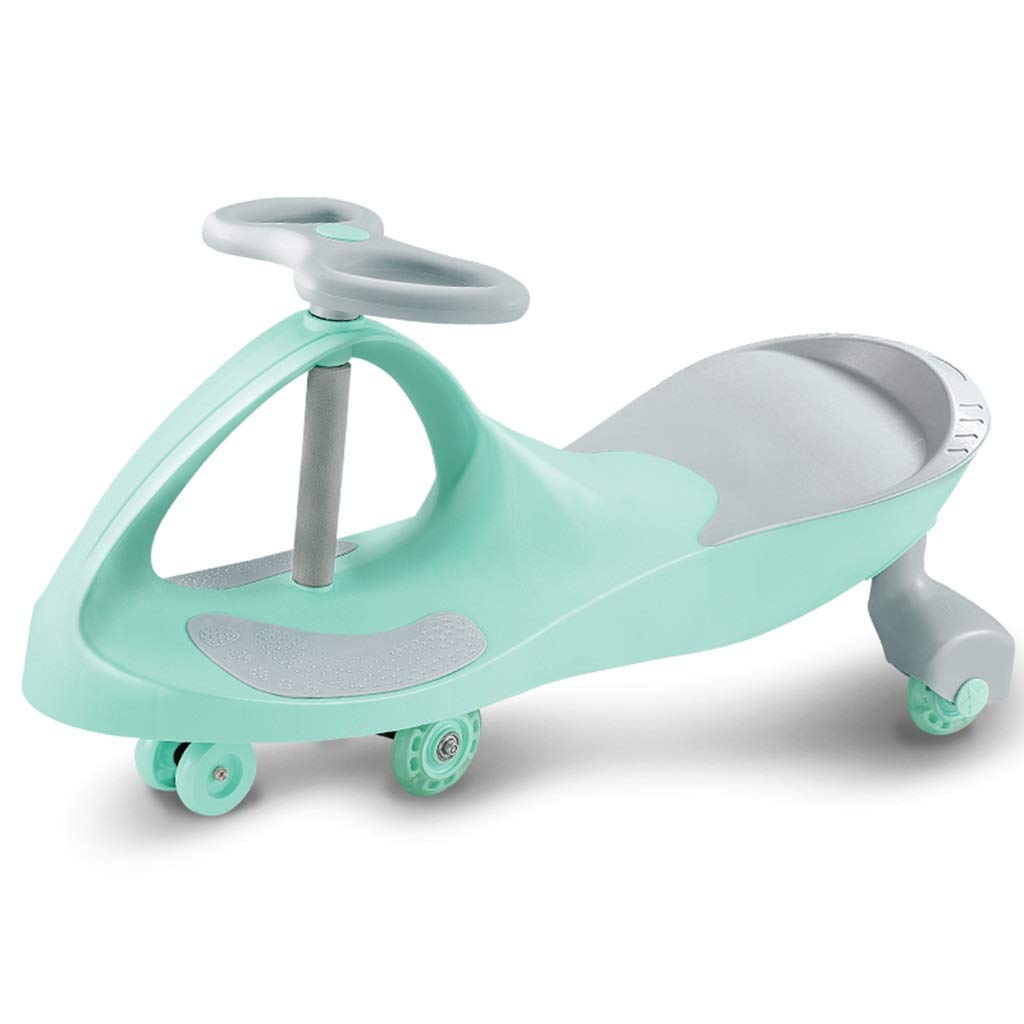 Scooters Tricycles Children's Walker Balance Bike Bearing Weight 20kg 1-3 Years Old Silent Magnetic Flash Wheel Gift (Color : Green, Size : 27.58041.5cm)