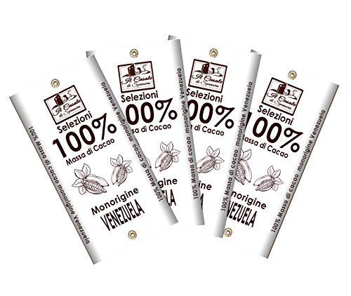Set Tavolette MASSA DI CACAO 100% - 4pz da 140gr (560gr)- Cioccolato Fondente 100% Artigianale MADE IN ITALY - Il Casale Di Spanora