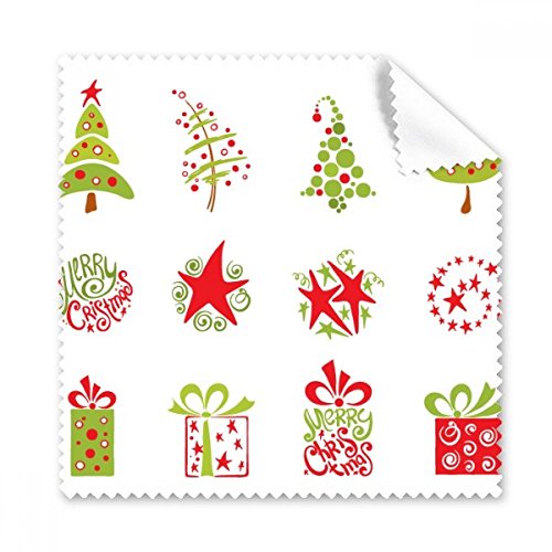 Arbre rouge illustration élégante sur essuie-lunettes en tissu microfibre