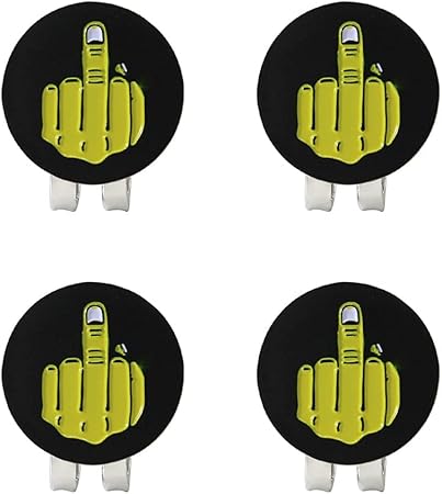 Review ONESHOTGOLF 4PK Golf Ball Marker with Hat Clips for Men Women Golfer, Removable Attaches Easily to Golf Cap – Soft Enamel Technique