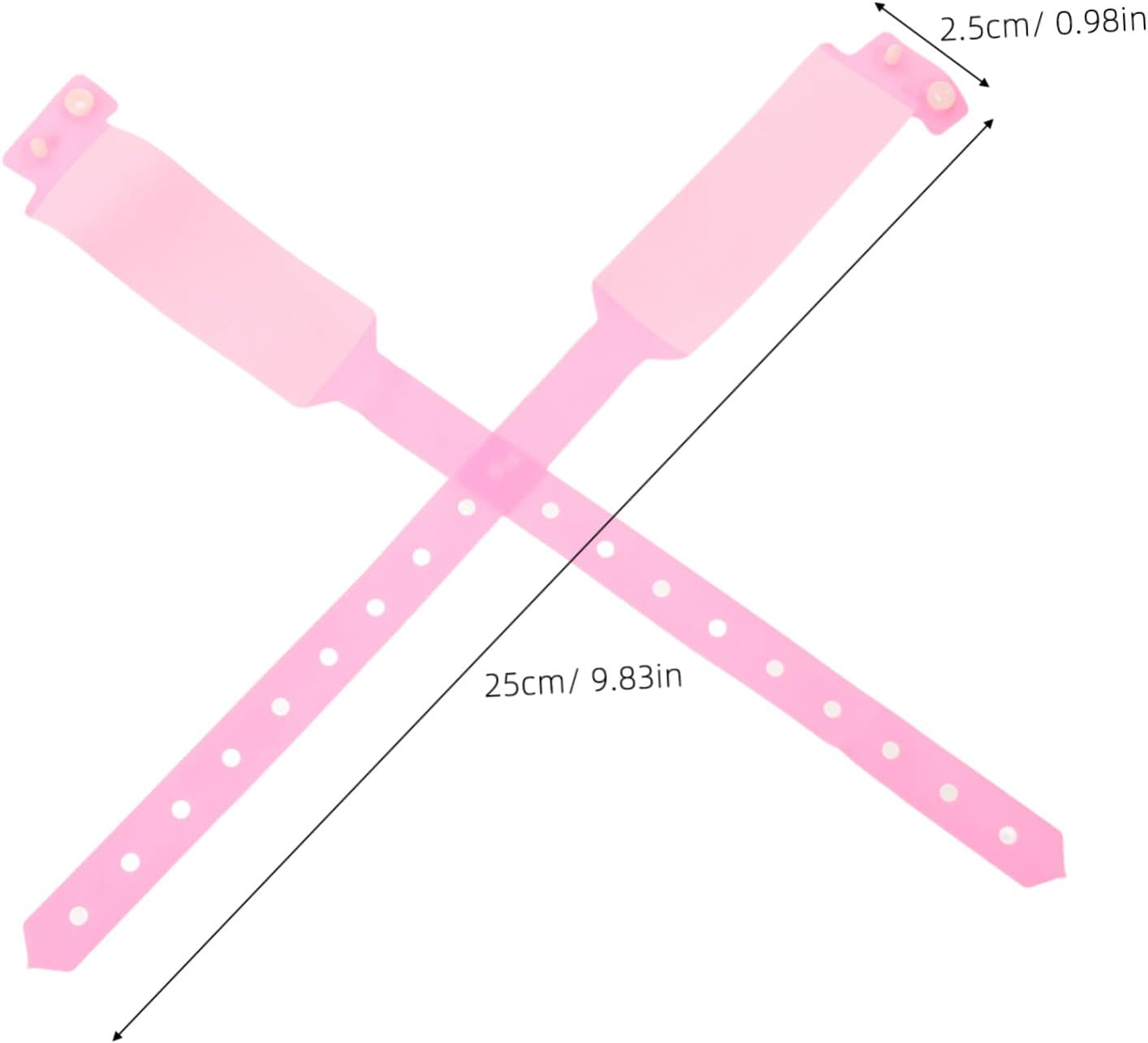 100pcs Adjustable Waterproof PVC Hospital Id Wristbands for Adults and Elderly Patients, Identification Bracelets Suitable for Clinics and Outpatient Procedures, Pink Patient Tag