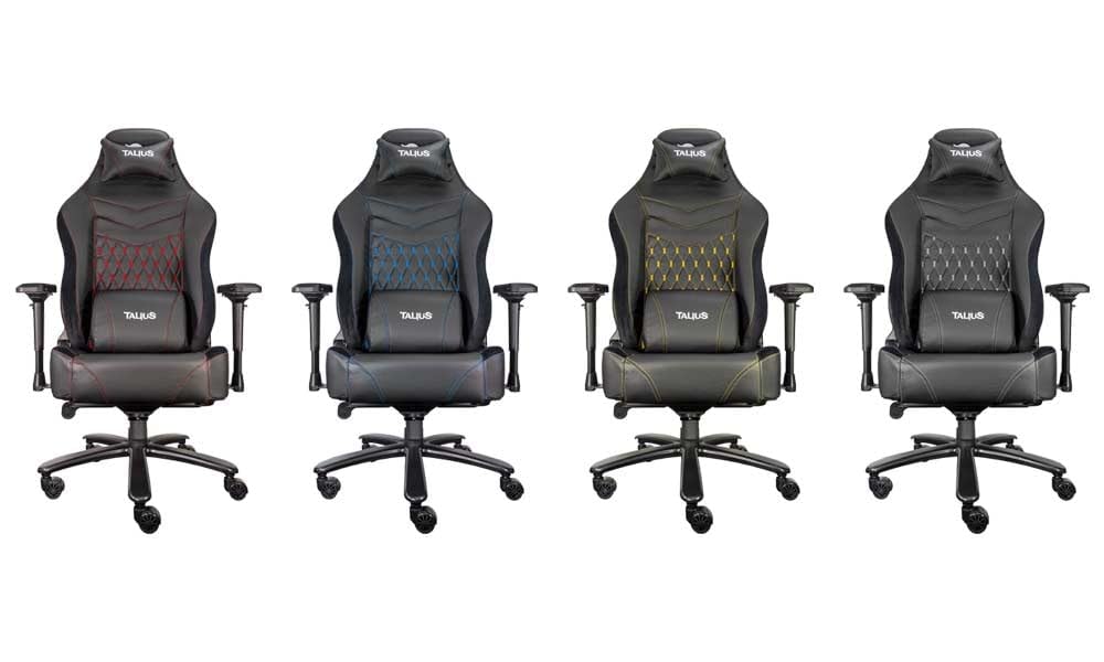 Talius MAMUT - Silla Gaming XXL, Ergonómica, Basculante, Reposabrazos 4D, Espuma Alta Densidad, Base Metal, Ruedas Nylon, Diseño Azul, hasta 170 kg (Azul)