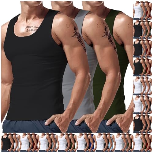 Camisetas sin mangas para hombre, paquete múltiple, camisetas sin mangas para hombre, paquete de 3 camisetas sin mangas para gimnasio, entrenamiento, musculación, culturismo, camisetas sin mangas,