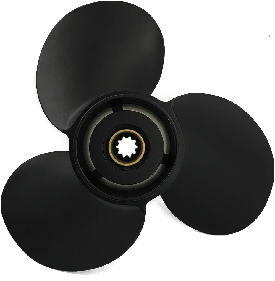 CAPTAIN Aluminum Outboard Propeller Fit Mercury Engines 9.9-25HP 10 Tooth Spline