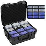 USUAUU 14 Inch Graded Card Storage Box,Waterproof Sports Trading Card Case for Baseball Card Storage,Slab Case for Graded Cards Fits PSA, CSG, BGS, CGC, SGC and Top Loaders