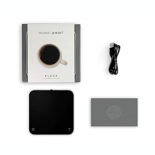 Miniatura 2 de Acaia Black Pearl - Báscula de café digital de grado de laboratorio con Bluetooth, diseño minimalista, incluye un conjunto de aplicaciones, preciso