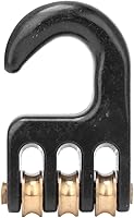 Vista 1 de OUKENS 3 ruedas aparejo polea gancho, aleación de aluminio negro universal Windsurf Rigging polea gancho 3 rollo rueda Windsurf Hardware Accesorios