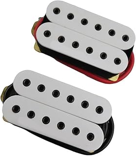 Guitar Pickup Guitar Humbucker Pickups Humbucking Electric Guitar Pickup Black White guitar pickup set (Color : White)