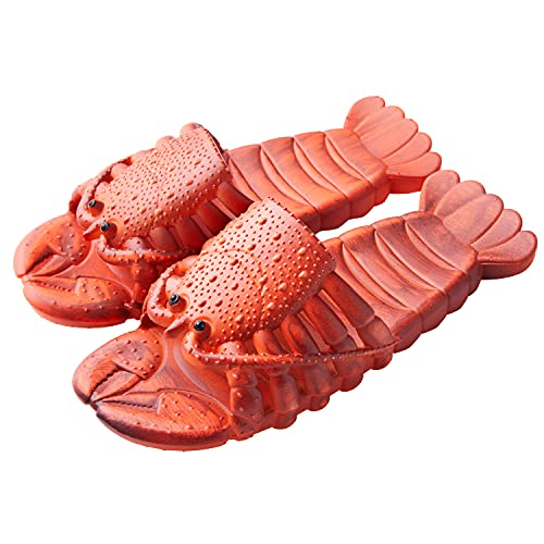 Image of JOYEAR Lobster Flip Flops - Slipper & Slide Pool Beach Shower Shoes in Deep Red