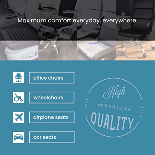 Healthy Spirit Memory Foam Seat Cushion | Tailbone Relief Cushion Office Chair Car Seat Cushion Sciatica Back Pain, Gray #TOP6