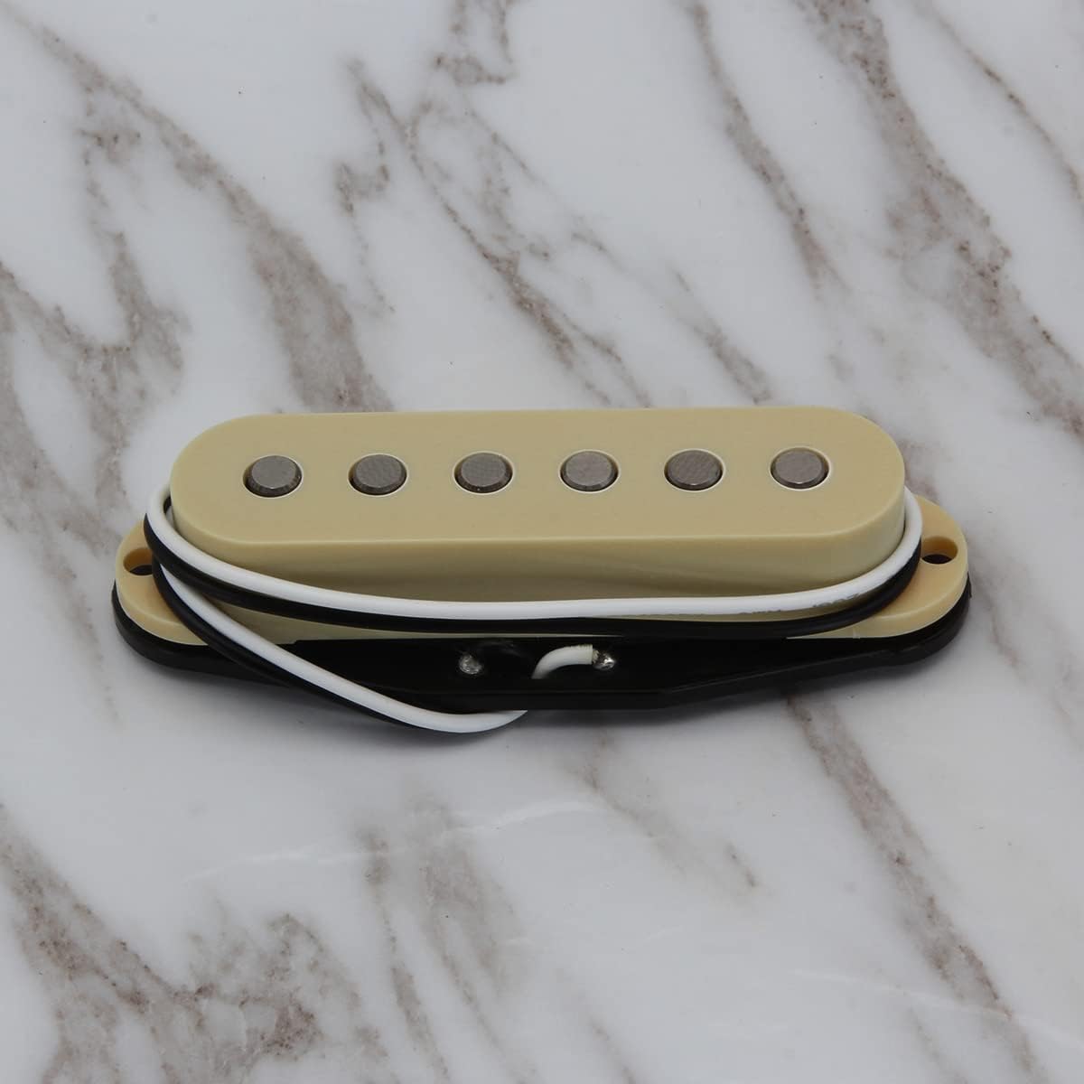 FLEOR Alnico 5 ST Pickup Single Coil Pickup Guitar Neck Pickup Flat Pole for ST SQ Electric Guitar Cream - Image 5