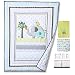 Blue Elephant 4pcs set Baby Bedding Set Nursery Crib Bedding With Comforter Blanket