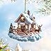 deals of the day clearance prime Snow House Christmas Tree Hanging Pendant, Christmas Snow House Ornaments Decorations, Christmas Acrylic Ornament Christmas Tree Ornaments New Years Decorations Indoor