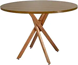 Mesa De Jantar 70,80,90cm Akemi Tampo Redondo Para 4 Lugares MDF (Madeirado, 90cm)