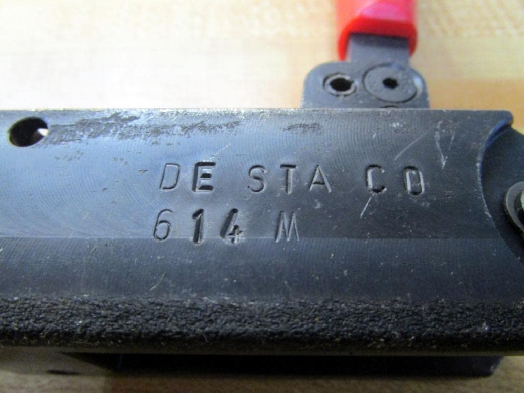 DESTACO 614-M Series 614 Straight Line Action Clamp, 1,200 Ibf Holding Capacity, 1.25" Plunger Travel, 0.69" Plunger Height