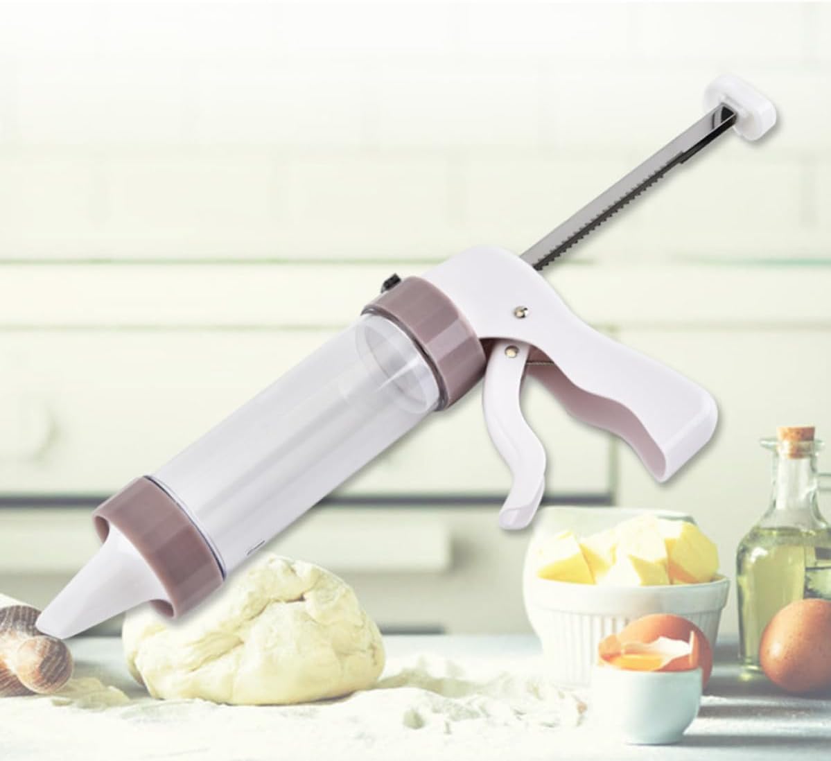 Manual Cookie Press Biscuit Maker for Home Baking Dessert Decorating