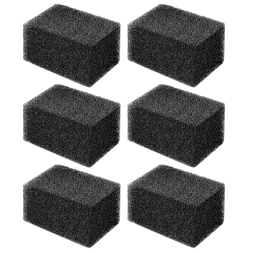 Editbar 6PCS Aquarium Filter Schwamm – Biochemischer Filterschwämme 10PPI (10×7×6CM), Ersatzfilter für Aquariumfilter – Effiziente Wasserreinigung & Staubfilterung (Schwarze)