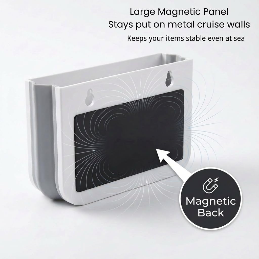 Mini Magnetic Cruise Organizer, 2-Pack Cabin Bathroom Toothbrush Holders